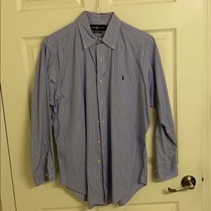 Ralph Lauren Blue/pink striped button down